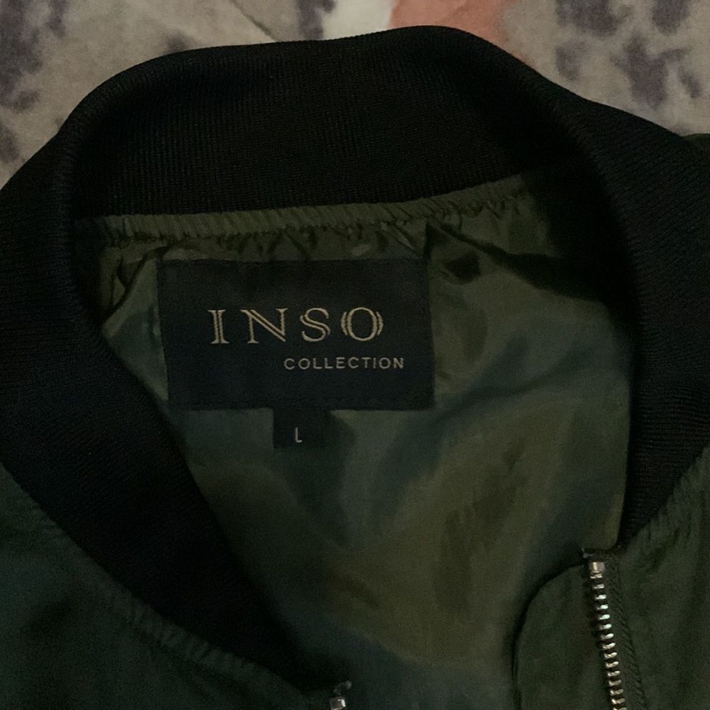 Green jacket size Large Bomber style - Picture 6 of 7